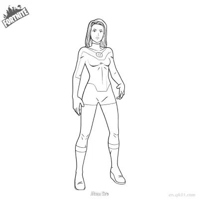 Free printable Atom Eve 02 Coloring Page - Free PDF Printable Fortnite Coloring Sheets coloring page